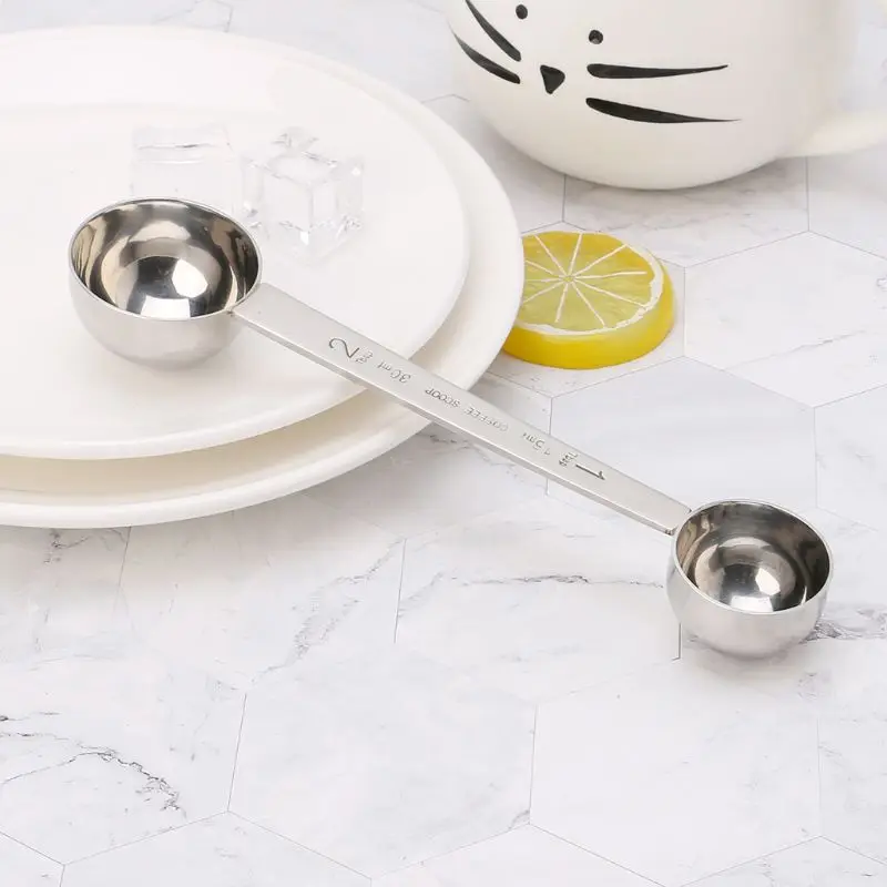 Kitchen Measuring Spoons Measuring Spoon Set Stainless Steel Measuring Spoon Coffee Scoop Double Ended Tablespoon 15ml & 30ml