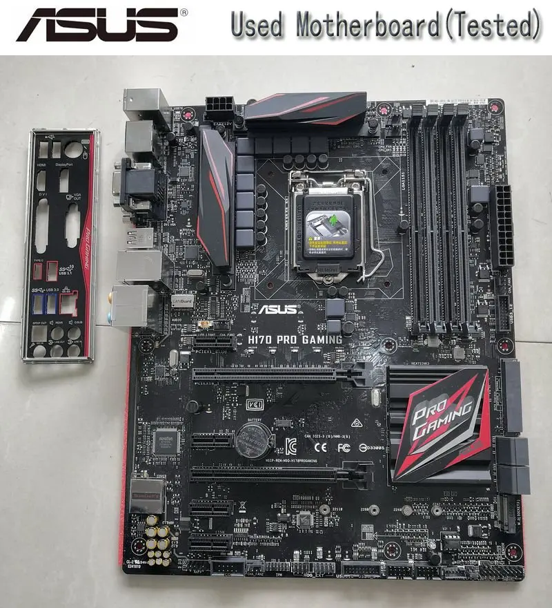 เมนบอร์ดเดสก์ท็อป ASUS H170 PRO GAMING สำหรับ Intel H170 LGA1151 DDR4