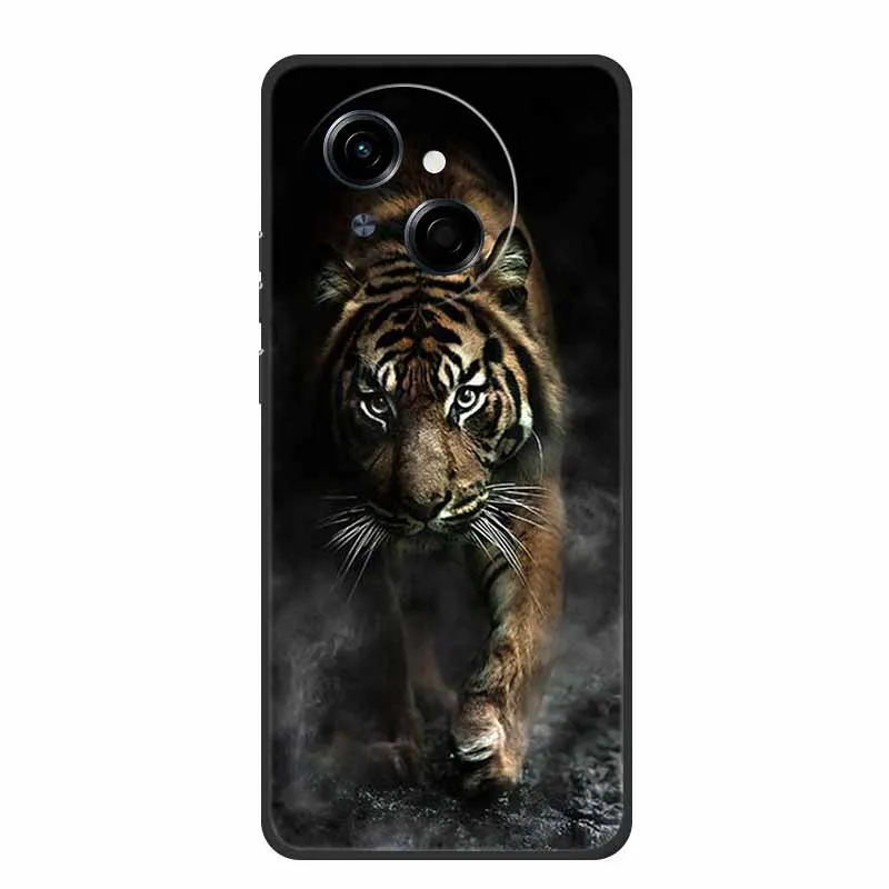 Tecno Spark Go1S Black Silicone Soft TPU Back Cover Case