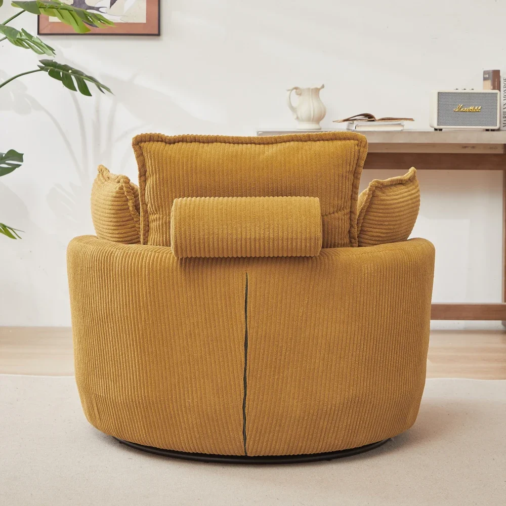For Oversized Swivel Chair with for Living Room, Modern Accent Round  Loveseat Circle Swivel Barrel Chairs - AliExpress, image size:1000x1000