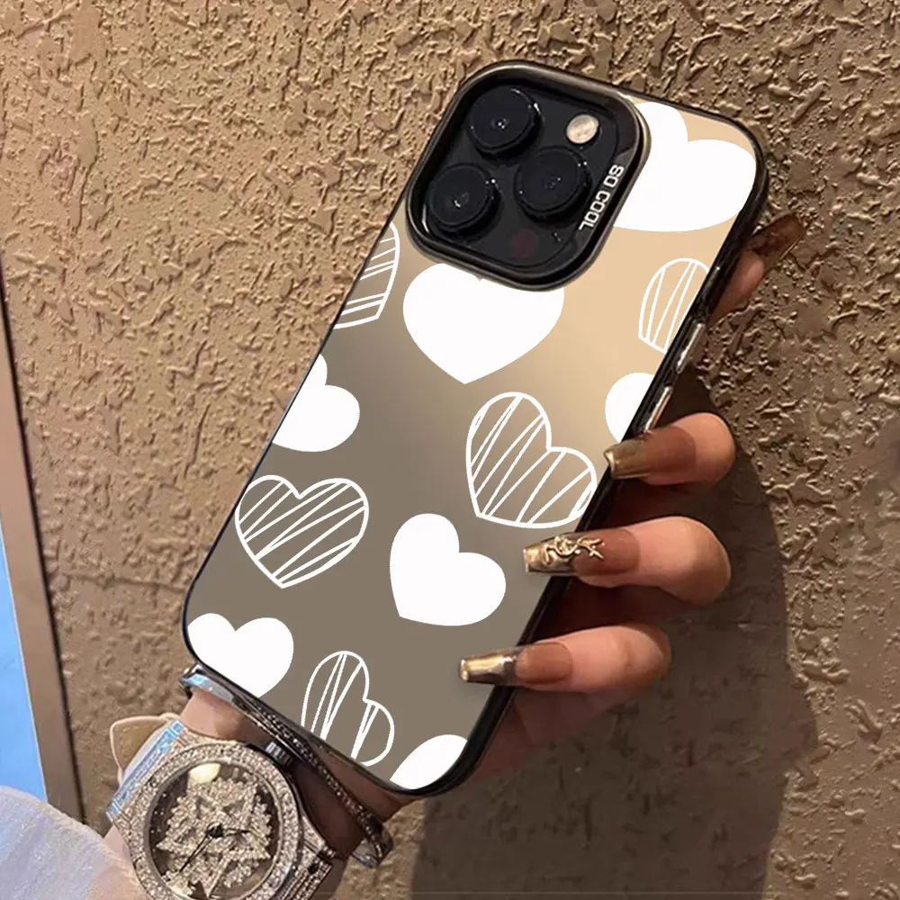 Elegant Love Heart Shockproof Phone Case - Luxury Protective Cover