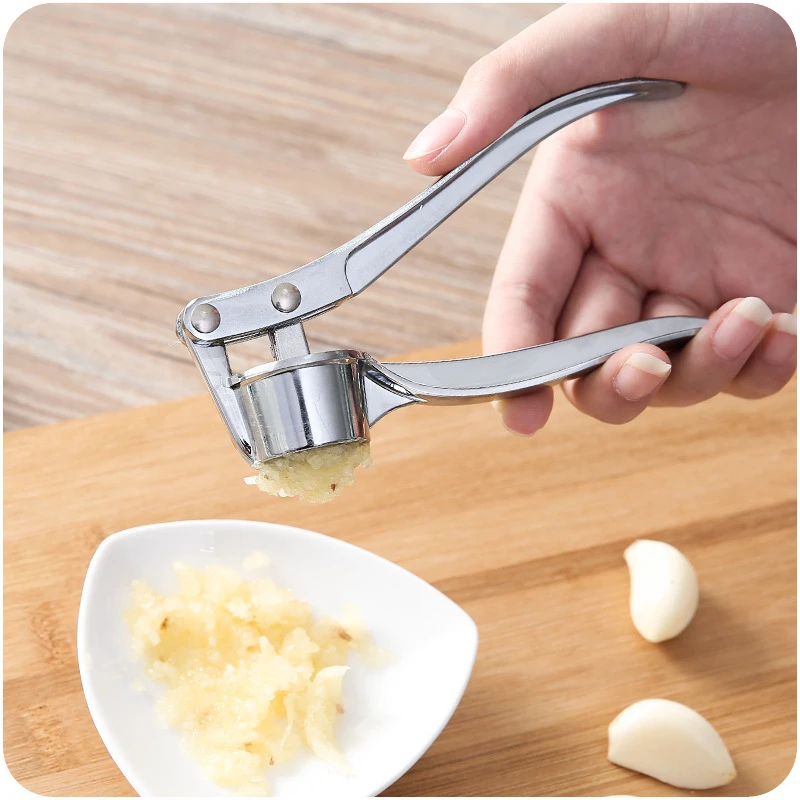 Garlic Press Crusher Mincer Kitchen Stainless Steel Garlic Smasher Squeezer  Manual Press Tool - AliExpress