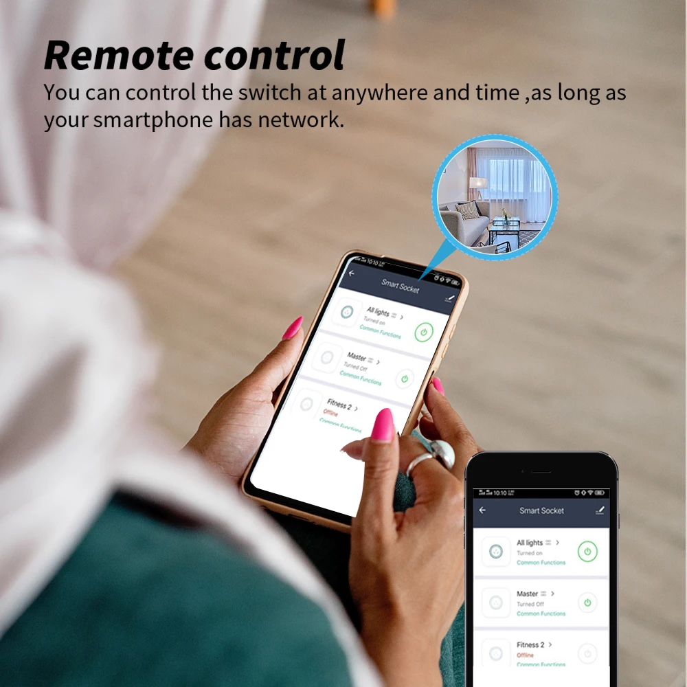 WiFi EU Smart Socket Plug With tuya app Outlet 20A Adapter Power Monitor Wireless Remote Control APP For Google Home Alexa 2