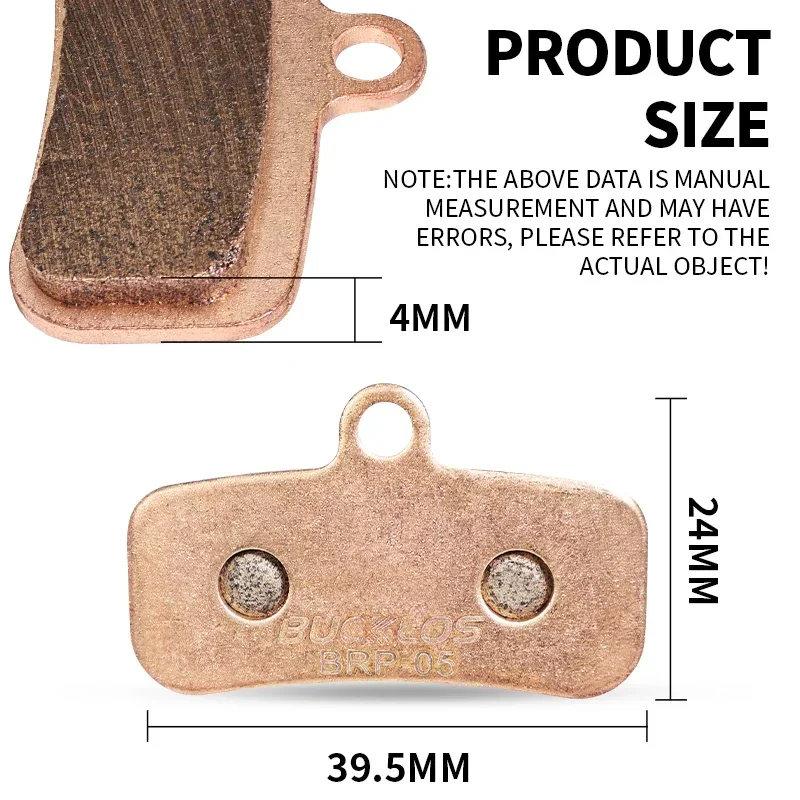 BUCKLOS Sintered-Metal MTB Brake Pads for D02S N03A Bicycle Hydraulic Disc Brake Pads Metallic Bike Pad Mountain Bike Part