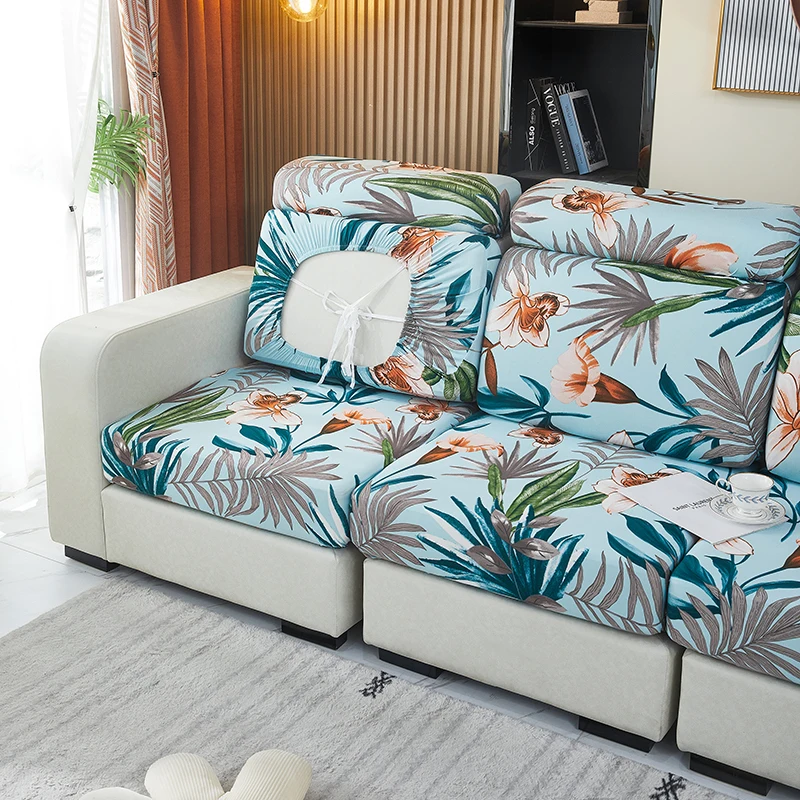 Printed Sofa Couch Cushion Covers Stretch Patterned Sofa Seat Slipcovers Elastic Couch Seat Covers Washable Furniture Protectors 6