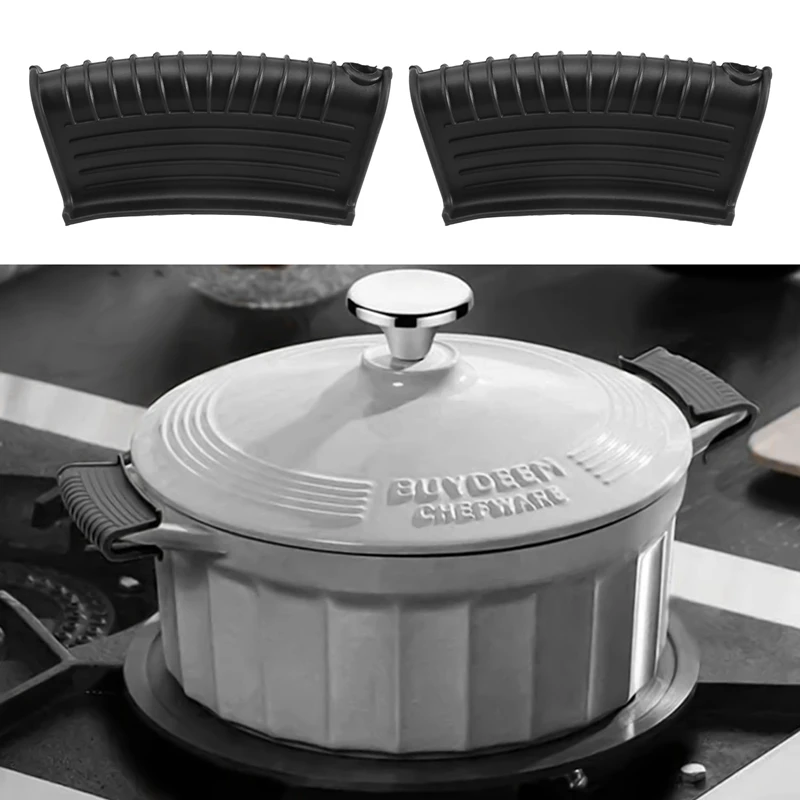 Cast Iron Handle Cover, 10 Packs Silicone Pot Holders, Cast Iron Handle  Covers Heat Resistant, Non-Slip Pot Handle Covers, for Frying Cast Iron