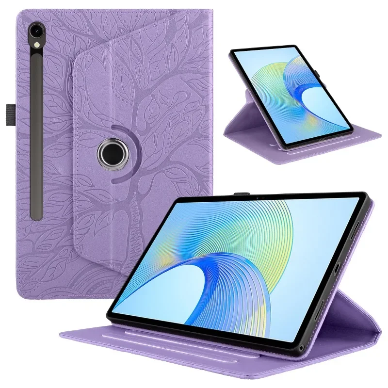 Árvore em Relevo Capa para Samsung Galaxy Tab Tablet Case Rotação 360 Samsung Galaxy Tab s9 fe 10.9 2023