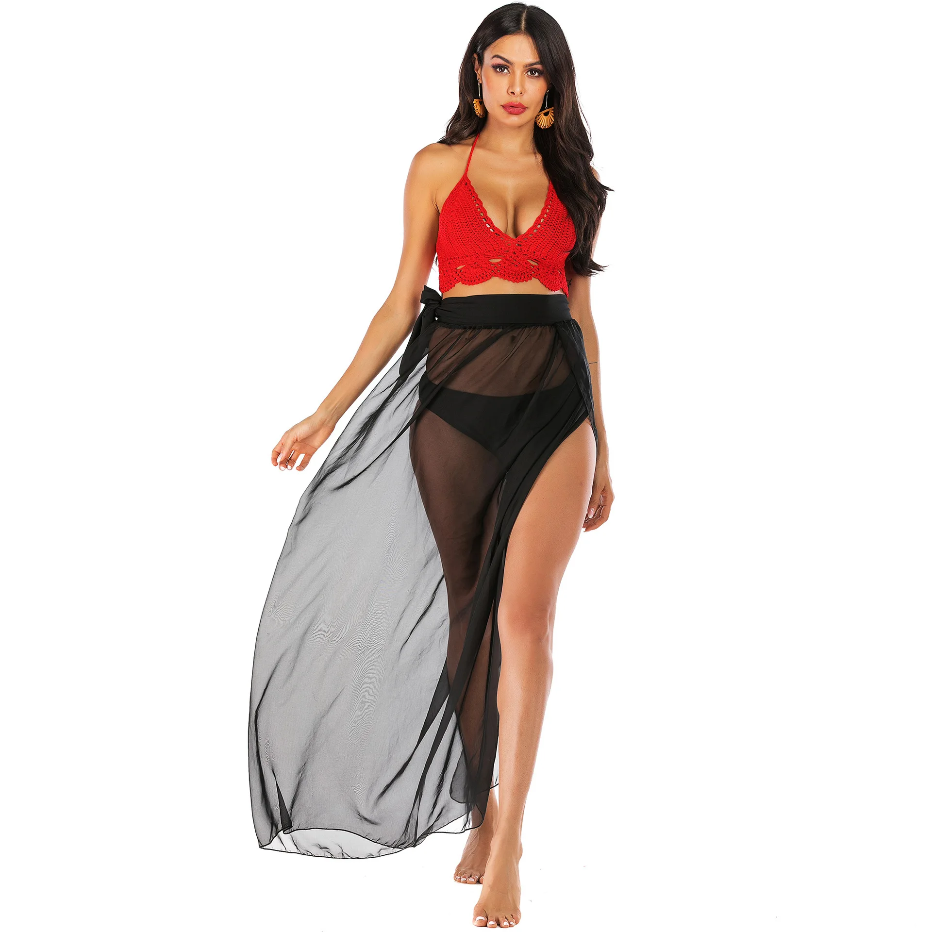 Summer Fashion Sexy Women Beach Skirts Wear Sling Beach Sarong Bikini Cover-Ups Wrap Skirts Towel Women Open-Back Bath Wear 2022 pleated midi skirt