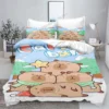 New 3d Print Kawaii Animal Capybara Bedding Set Boys Girls Twin Queen Size Duvet Cover Pillowcase Bed Kids Adult Home Textiles 4