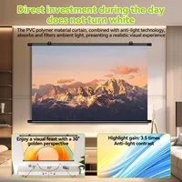 Projector Screen Metal Grey Anti-Light Reflective Screen for Home Theater Outdoor/Indoor Movie Screen - Image 3