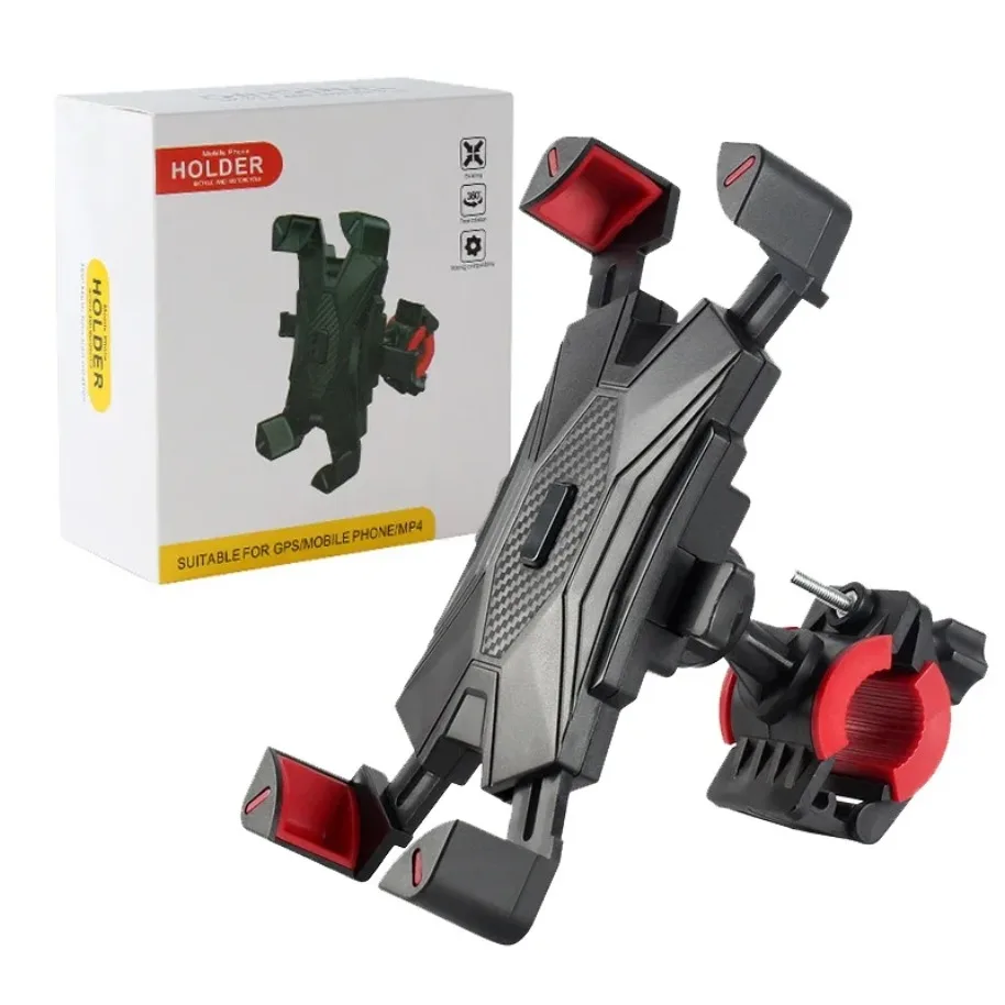 360 Rotation Bicycle Motorcycle Mobile Phone Holder Cellphone Mount Handlebar Bike Stand For 4.0-7.2 inch Smartphone Stand