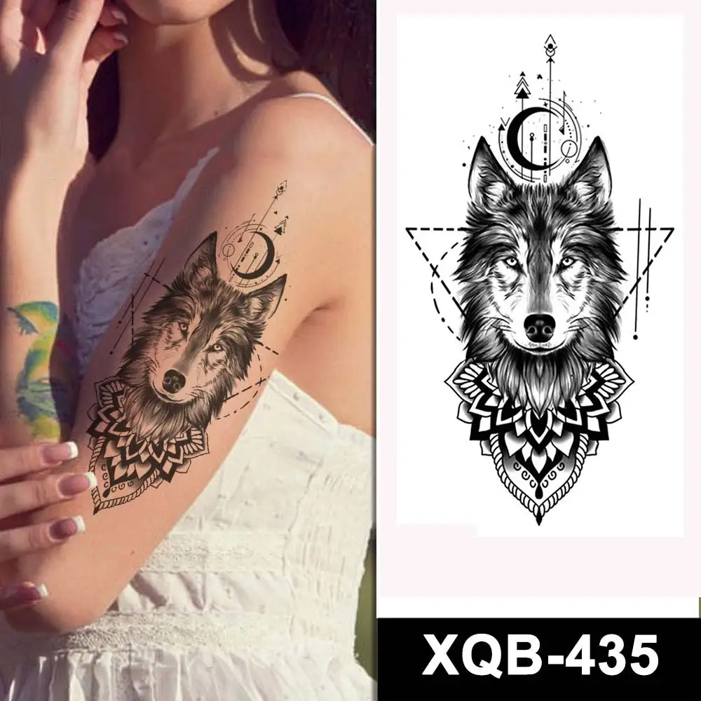 PINDIA Temporary Tattoo for Boys Girls Men and Women  Wolf  Amazonin  Beauty