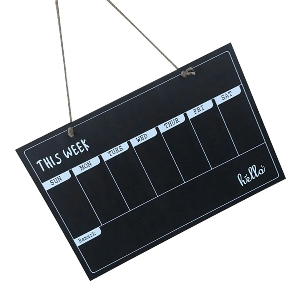

Wooden Single-Sided Chalkboards Hanging Decorative Wall Blackboard Weekly Message Board