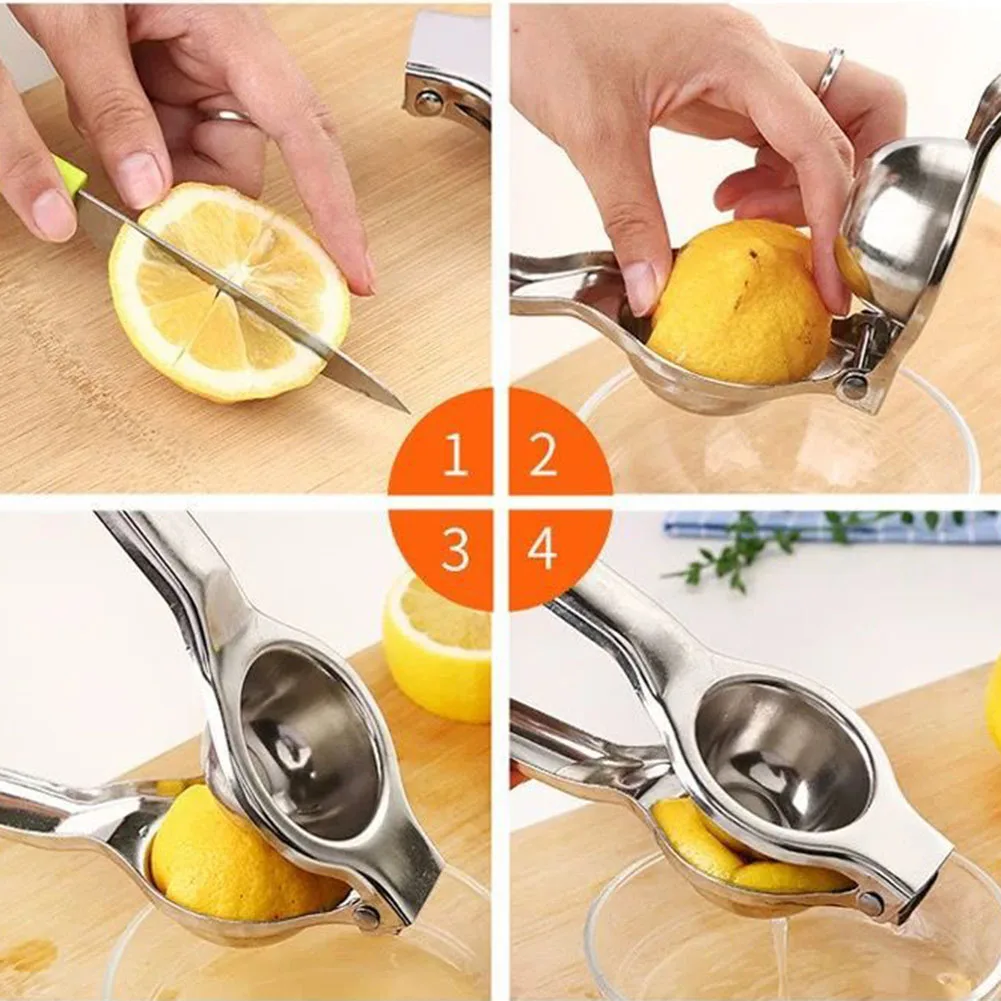 Stainless Steel Lemon Squeezer Bottle Opener 20.5*6.7cm For Lime Juicer Clip Fruit Orange Citrus Manual Bar Furniture Tool