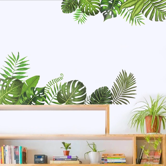 Stickers muraux Plantes vertes Fond Salon  Plantes Stickers muraux  Décoration-Stickers muraux-Aliexpress