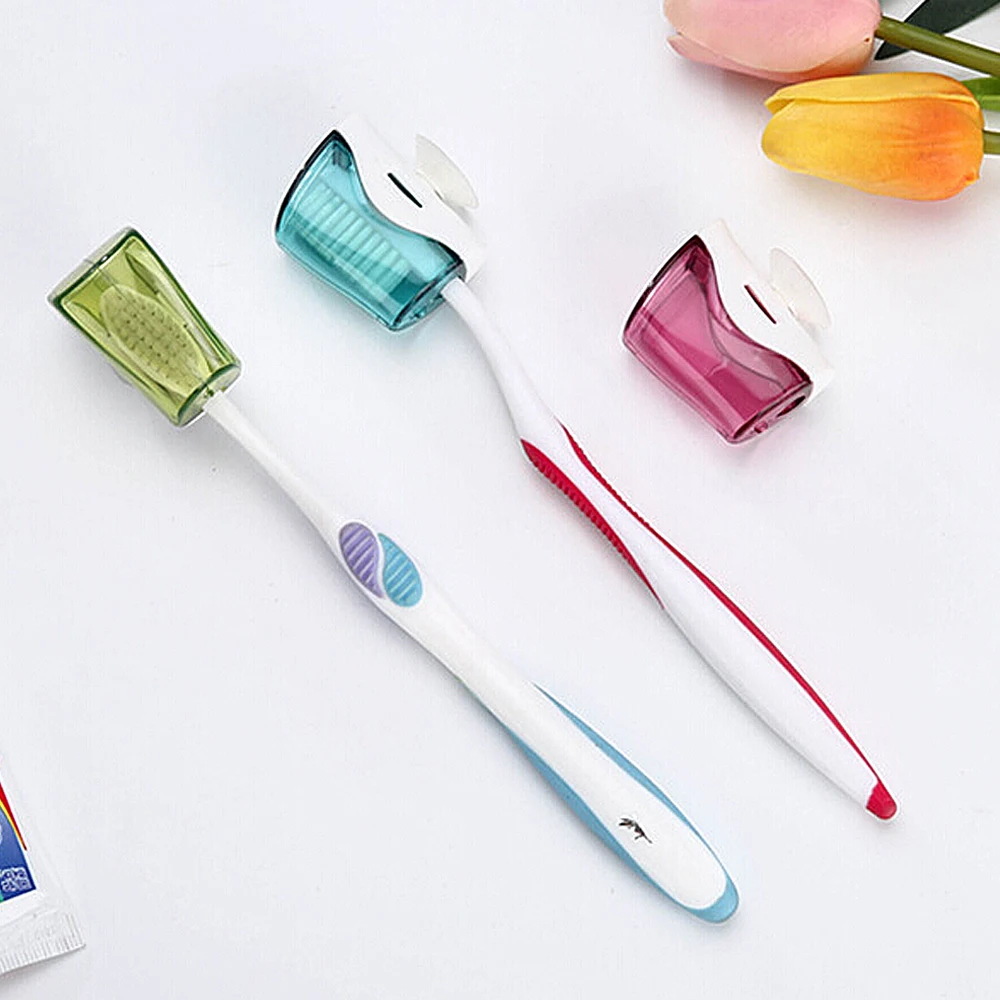 Wall Mount Rack Toothbrush Cover Storage Suction Cup Toothbrush Holder 3 Piece/Set Bathroom Product