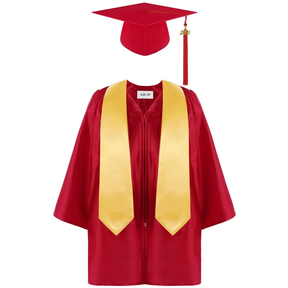 Kids Graduation Gifts BOOMNY Boys Girls Preschool Kindergarten Unisex Graduation Gown Set With Sash Without Cap For Child Size 2 12 Years Cozy Toddler Baby Dailywear Graduation Caps