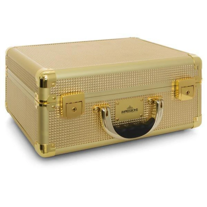 Makeup Case, Vanity Travel Case in Studded with Bright LED Bulbs, Durable Vanity Cosmetic Case Including Detachable Power