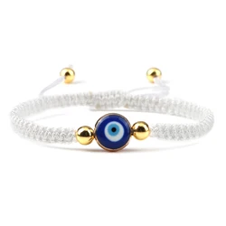 Charming Handmade Evil Eye Red String Bracelet - Symbolic Friendship Gift Jewelry (White gold color)