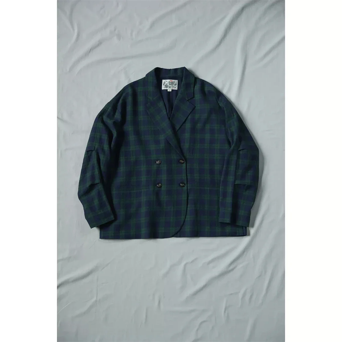 Seersucker 남성용 체크무늬 세트 재킷, 빈티지 영감, 더블 브레스트 블레이저, 2 차 주문