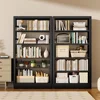 5-Tier Bookcase with Adjustable Storage Shelves, Metal Bookshelf with Book Stopper, Bookcase Shelf for Library, Office 5