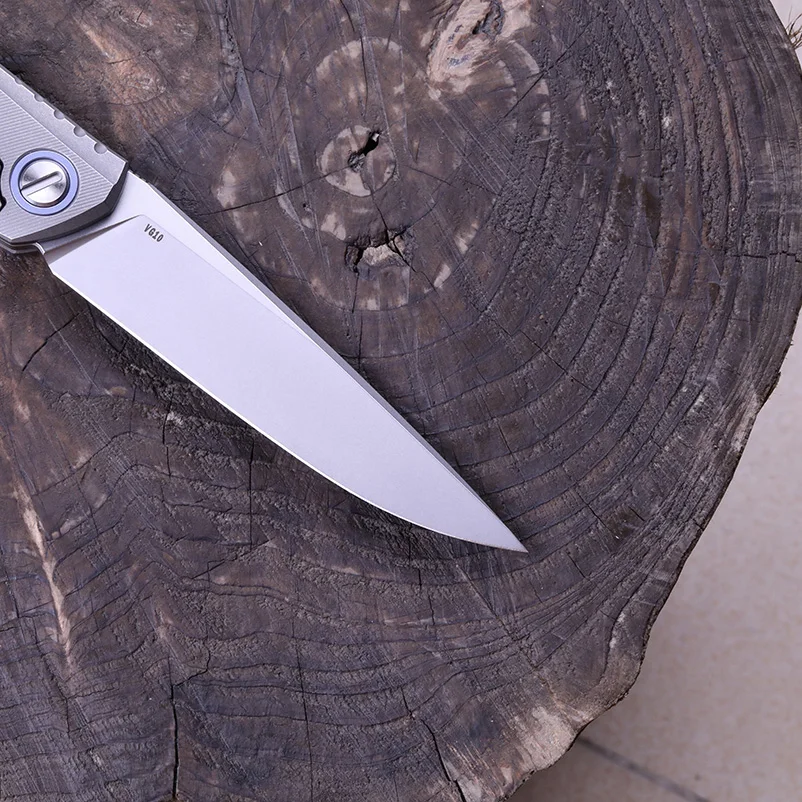 Green thorn Lee quick opening folding knife VG10 blade titanium alloy handle camping outdoor survival fruit EDC tool 4