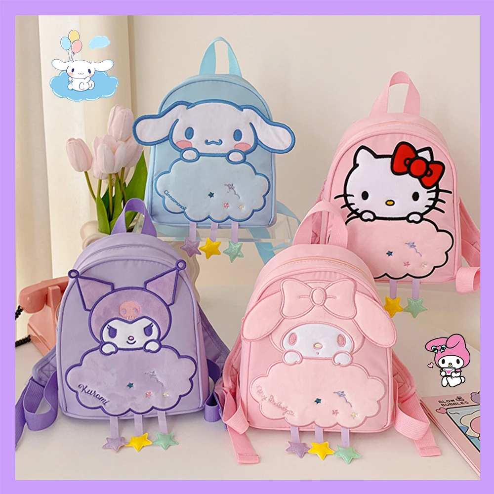 

Anime Sanrios HelloKitty Kids Schoolbag Primary School Student Spine Protection Burden Reduction Girls' Backpack Princess Style