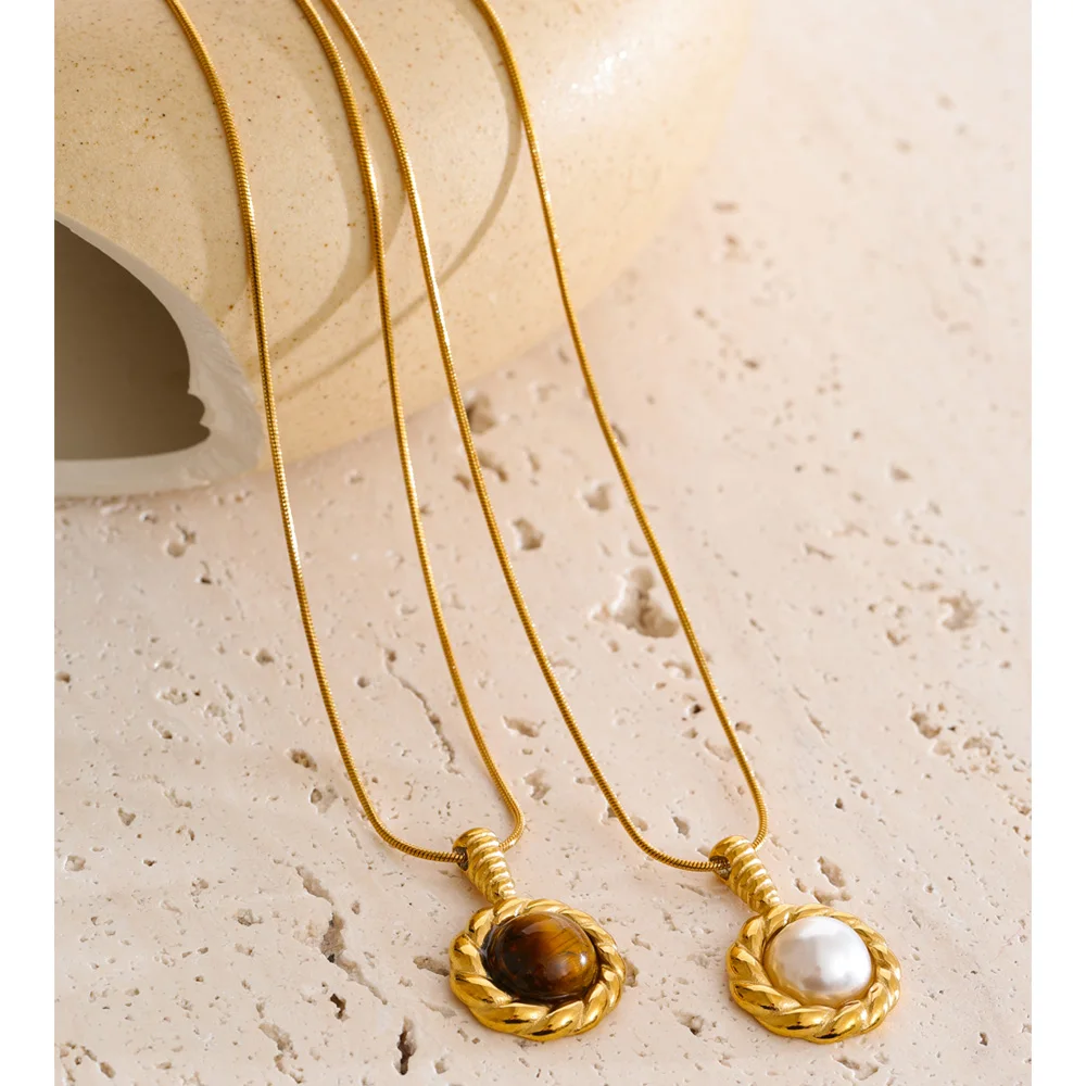 Natural Imitation Pearl Pendant Necklace Fashion Jewelry
