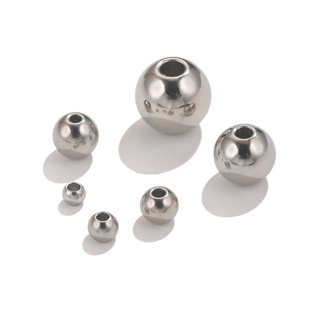 3-10mm Edelstahl perlen für die Schmuck herstellung pvd vergoldete Abstands perlen für Armbänder Halskette Schmuck herstellung – Detail 4