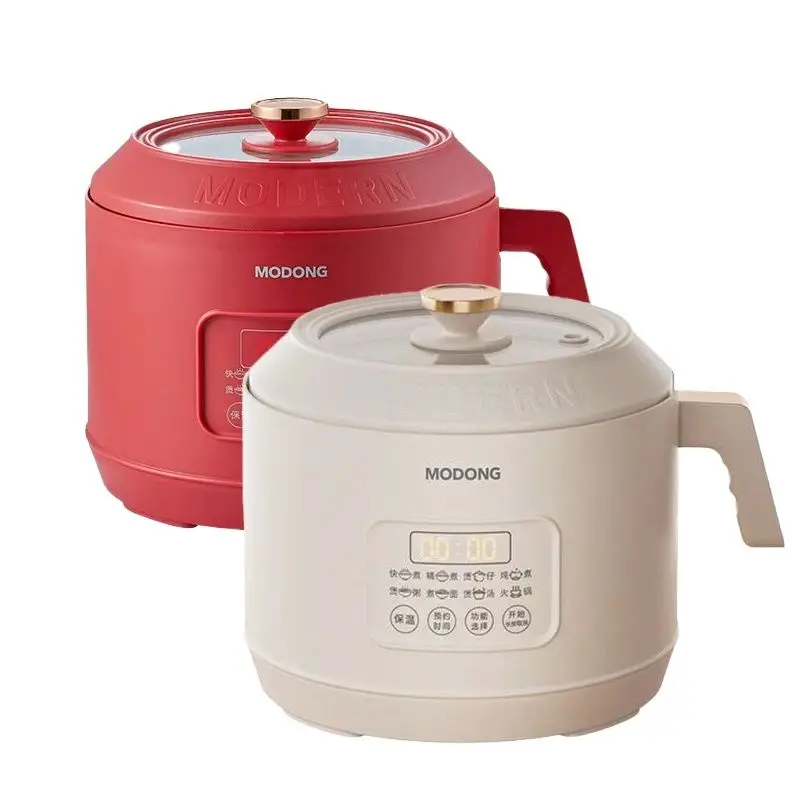 

1.6L Mini Rice Cooker Multifunction Cooking Rice Porridge Soup Noodle Dessert Electric Cooker For 1-2 Person 24H Reservation
