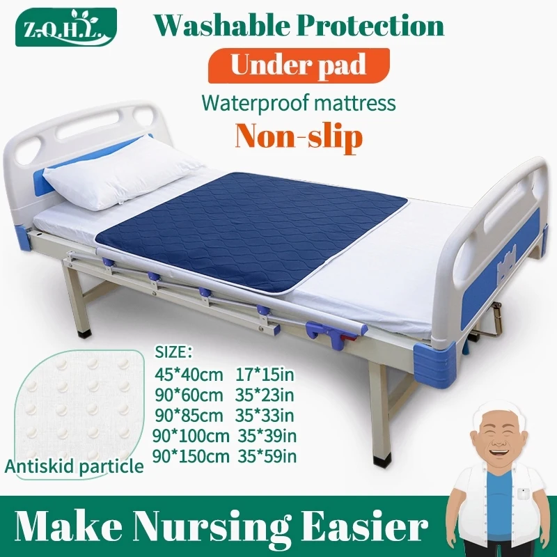 Incontinence Bed Pad Waterproof Washable Incontinence Pad For Adult Urine Mattress Protection