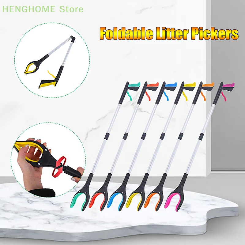 1Pc Foldable Gripper Extender Hand Tools Litter Reachers Pickers Collapsible Garbage Grabber Pick Up Tools Grabbers