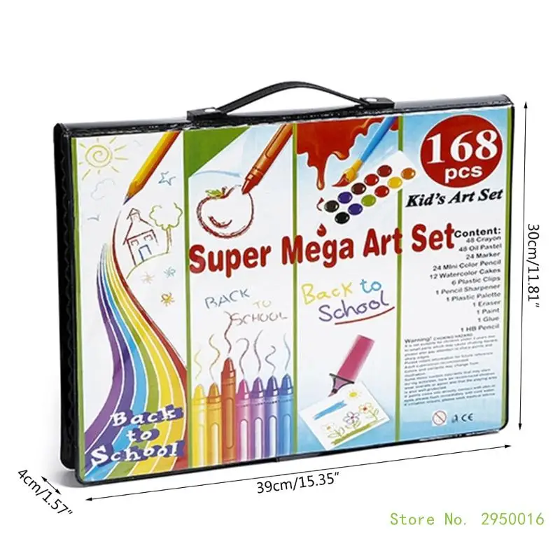 168 Piece Art Set,Painting & Drawing Supplies Kit with Portable