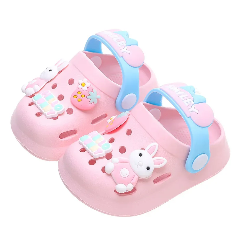 Summer Slippers Garden Clogs Shoes Boys Girls Beach Sandal Kids Lightweight Breathable Cute Cartoon Slip On Mules Baby Slipper 6
