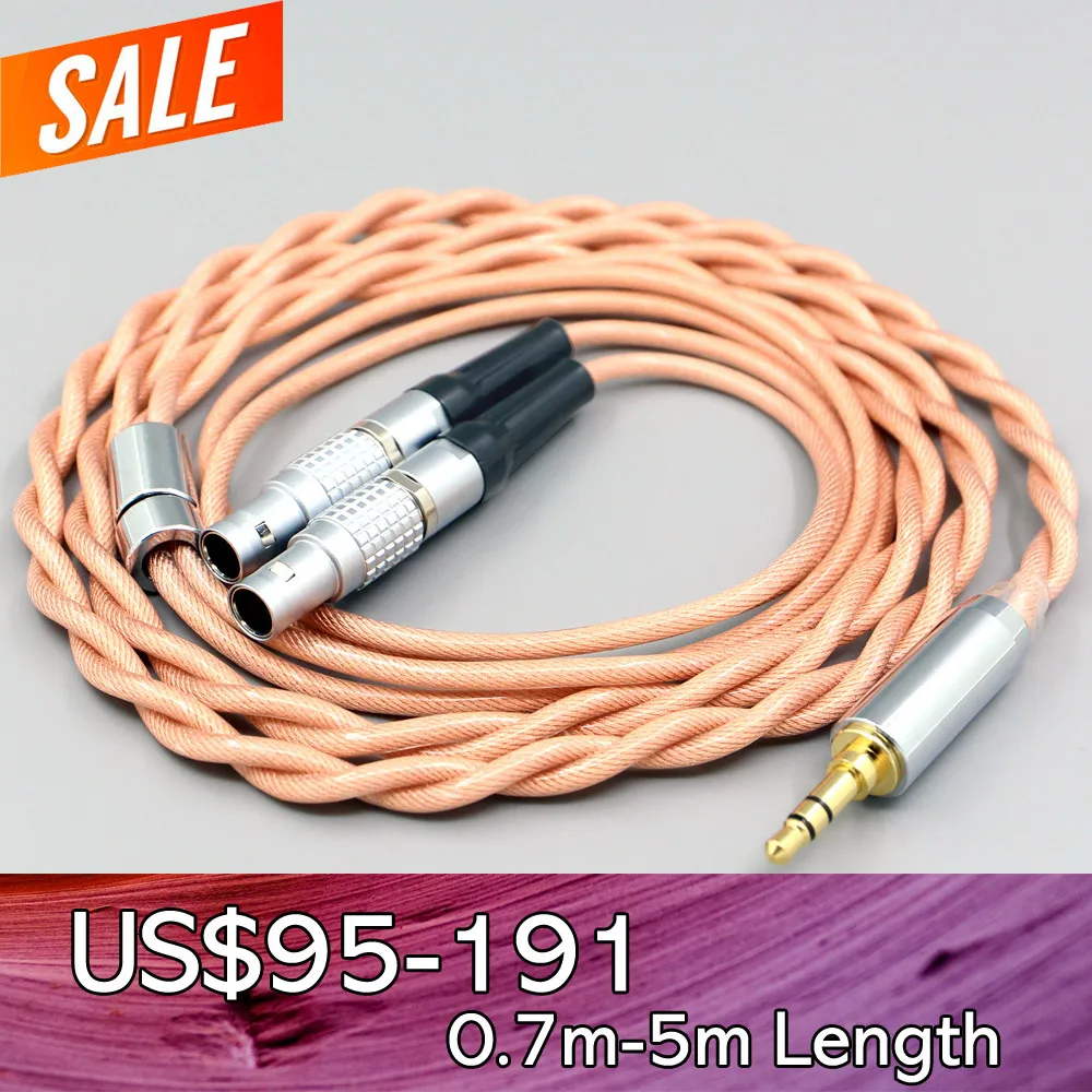 Type6 756 Core Schermatura 7N Litz Occ Cavo Auricolare Per Focal Utopia Fidelity Cuffie Circumaurali 2 Core 2.8Mm Ln007999