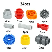 MOC 6542 18947 technical Driving Clutch Shift Clutch Transmission Gear Series Building Blocks Gearbox Axle Connector Brick Leduo 6
