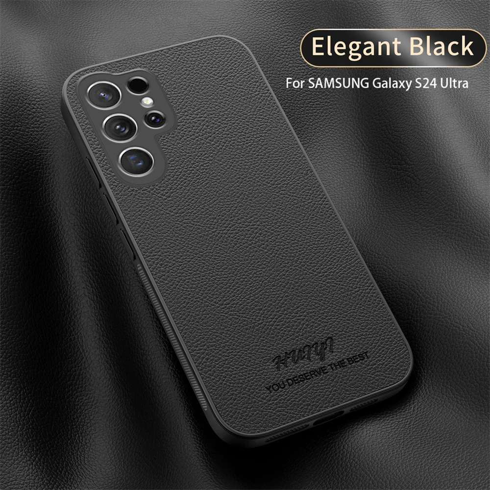 Premium Magnetic Leather Phone Case - Luxury Built-In Design