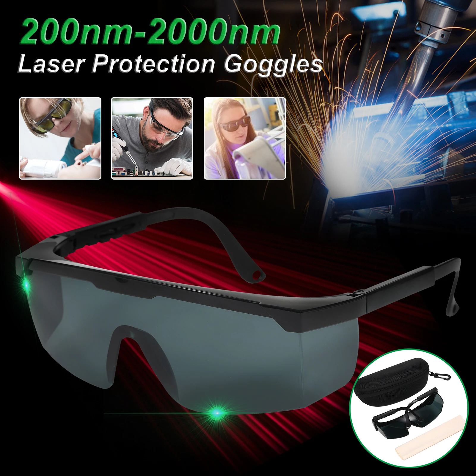 Laser Safety Glasses for Laser Hair Removal Treatment and Cosmetology Operator Eye Protection