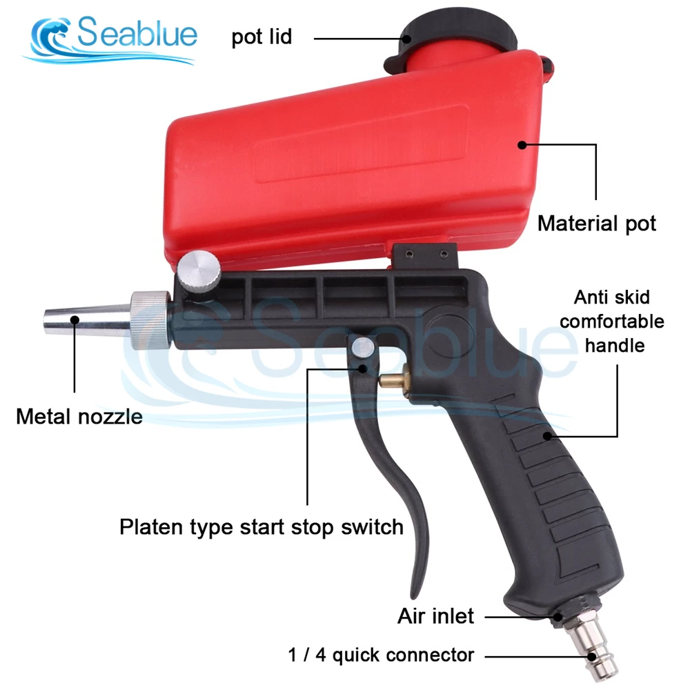 Pistolet de sablage portable réglable 90psi, machine de sablage, gravité,  petite détermination, ensemble de pistolets de sablage pneumatiques -  AliExpress