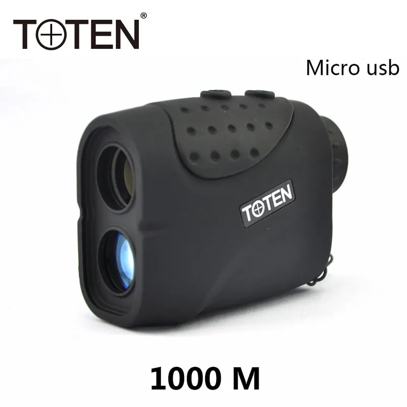 TOTEN Golf 6x21 Laser Rangefinder BAK4 USB Rechargeable 1000M Distance Meter Outdoor Hunting LCD Range Finder Roof Monocular