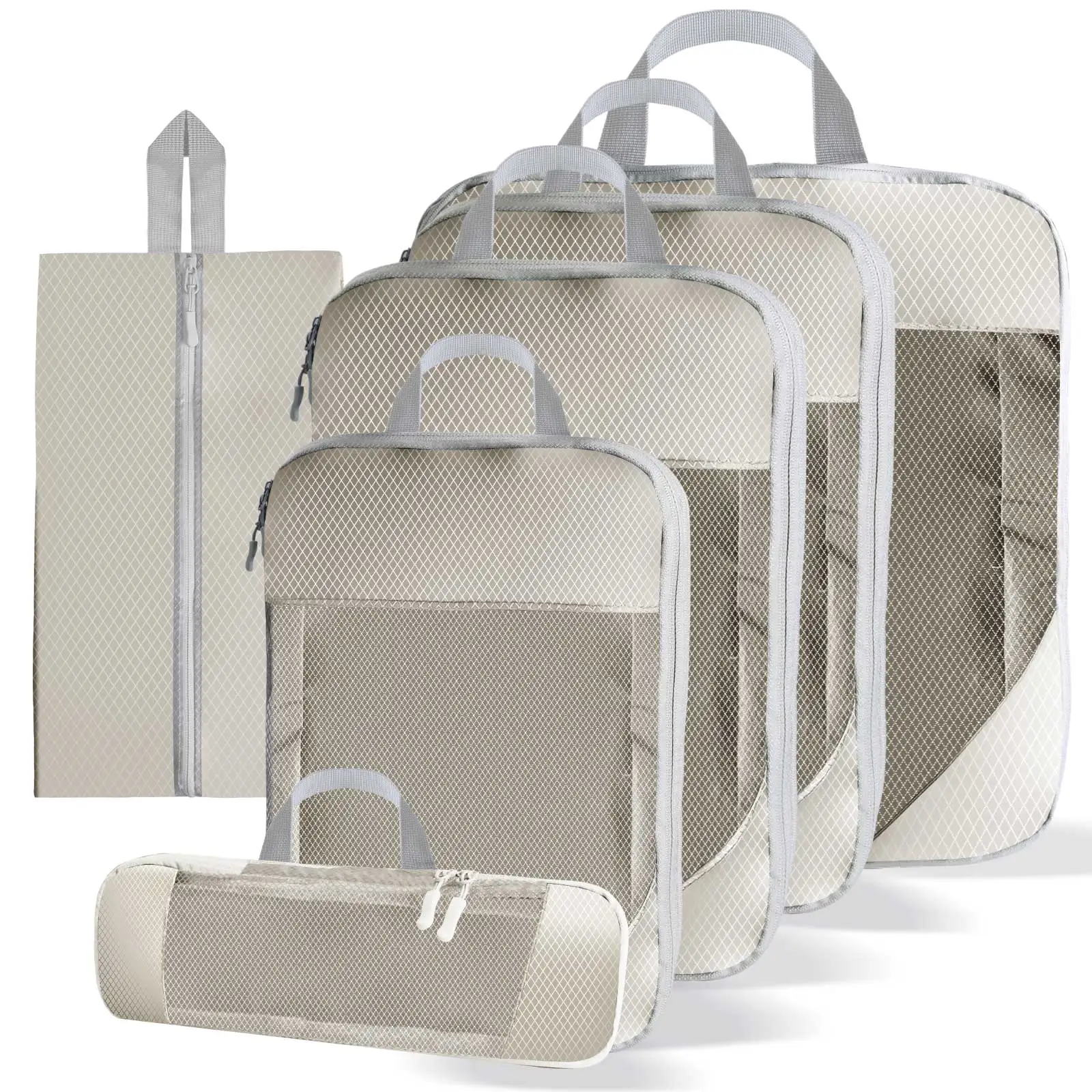 6Piece Travel Compression Packing Cubes Set
