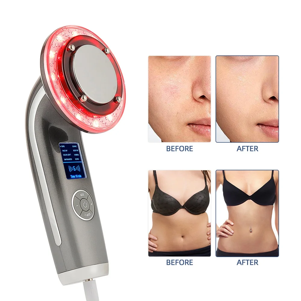 8-In-1 Ultrasound Cavitation Body Slimming Massager EMS Fat Burner RF Infrared Therapy Facial Lifting Weight Loss Beauty Machine cavitation liposuction machine