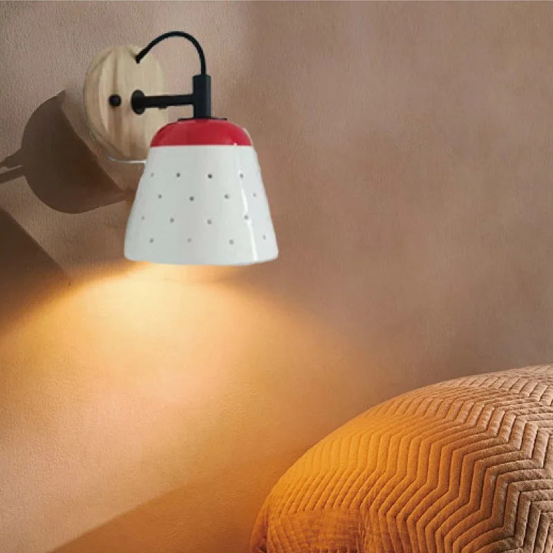 

Ceramic Wall Lamp Bedside Lamp Hallway Living Room Bedroom Wall Lamp Simple Modern LED Interior Decoration Lighting