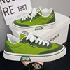 Men's Casual Canvas Shoes Spring New Style Breathable Fashion Korean Version Youth All-Match Low-Heel Ankle-Length Plain Pattern