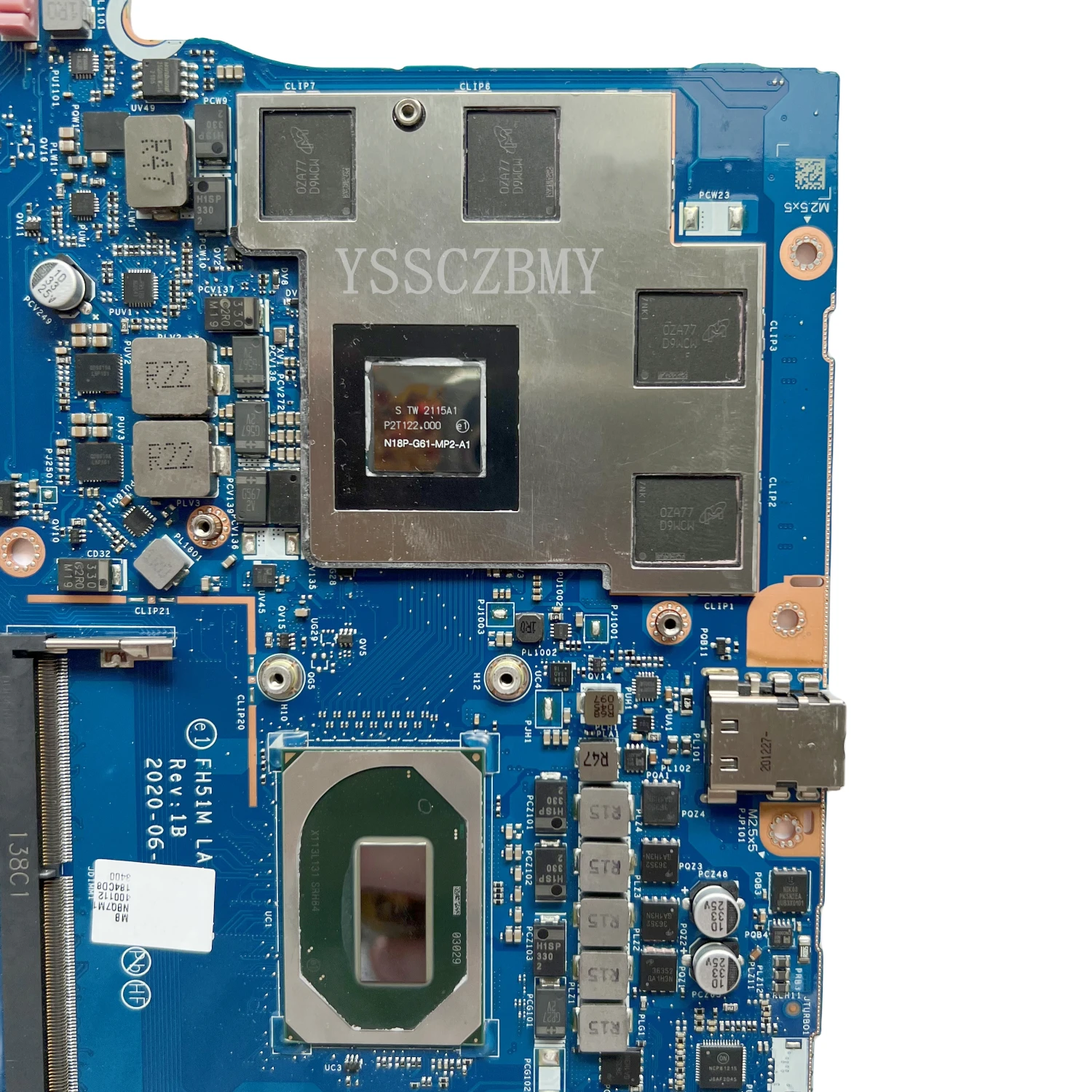 FH51M LA-J871P Mainboard For Acer AN517-52 AN515-55 Laptop