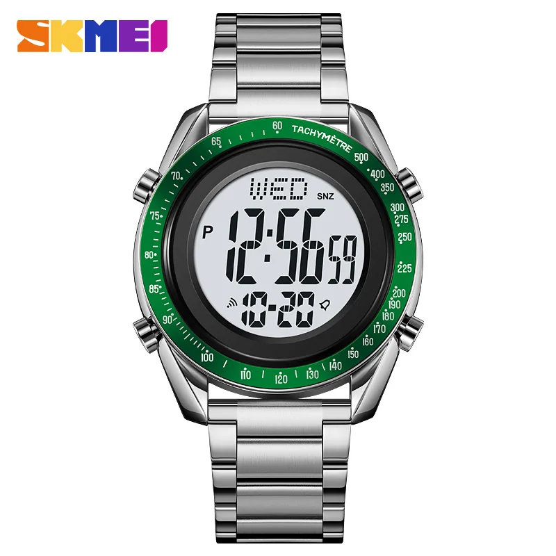 SKMEI Luxury Military LED Electronic Man Watch Fashion 2Time Week Chrono Wristwatch For Men Waterproof Digital Male Clock Reloj