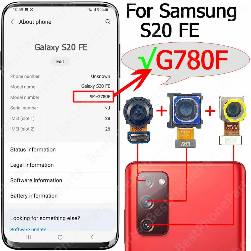 Rear Camera Module Flex for Samsung Galaxy S20 FE – Mobile Phone Spare Part