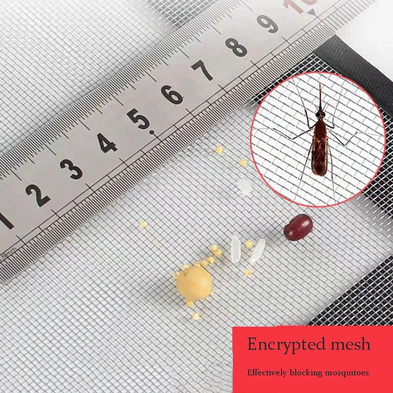 Mosquito window net Mosquito resistant screen window mesh self-adhesive window mosquito net zipper type household screen