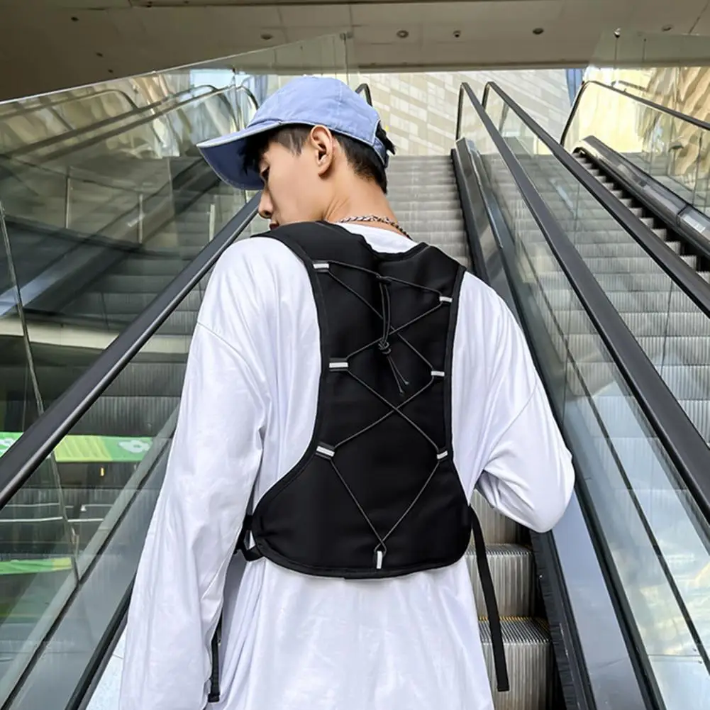 Men Chest Bag Multi pocket Chest Bag for Men Lightweight Reflective Running Vest for Women Ideal Outdoor Sports