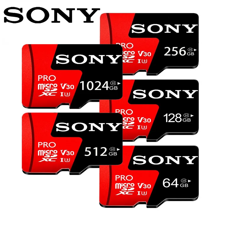

SONY Micro Memory SD Card 128GB 512GB Class 10 High Speed Flash Mini TF SD Memory Card 1TB Cartao De Memoria For Phone&Camera